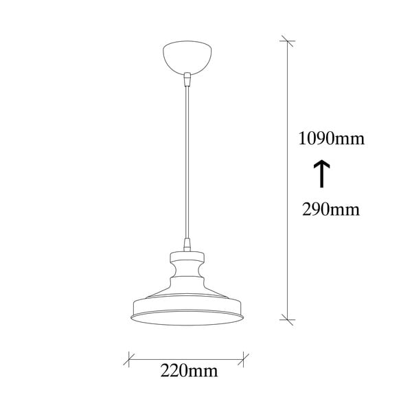 Zelta krāsas piekaramā lampa ar metāla abažūru ø 22 cm Berceste – Opviq lights-image-4