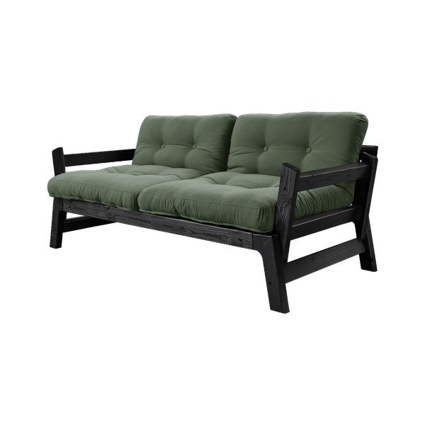 Izvelkamais dīvāns Karup Design Step Black/Olive Green-image-1
