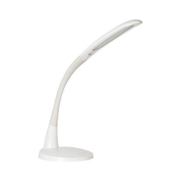 Balta galda lampa ar LED gaismu SULION Sagan