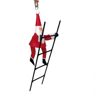 Piekaramais Ziemassvētku rotājums Santa with Ladder – G-Bork