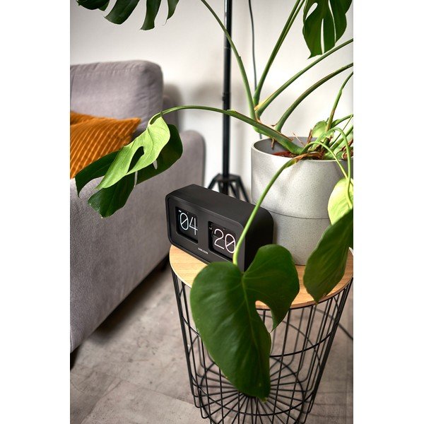 Melns Karlsson Bold Flip galda pulkstenis-image-1