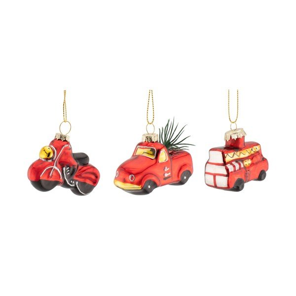 Stikla Ziemassvētku eglītes bumbiņas (3 gab.) 3 cm Transport – Sass & Belle