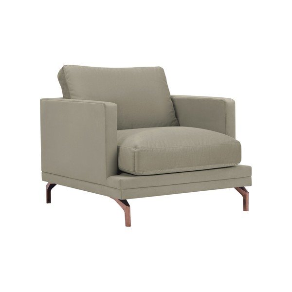 Windsor & Co Sofas Jupiter smilškrāsas krēsls ar zelta roku balstu-image-1