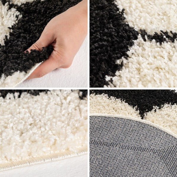Melns/krēmkrāsas bērnu paklājs ø 100 cm Fun – Ayyildiz Carpets-image-3
