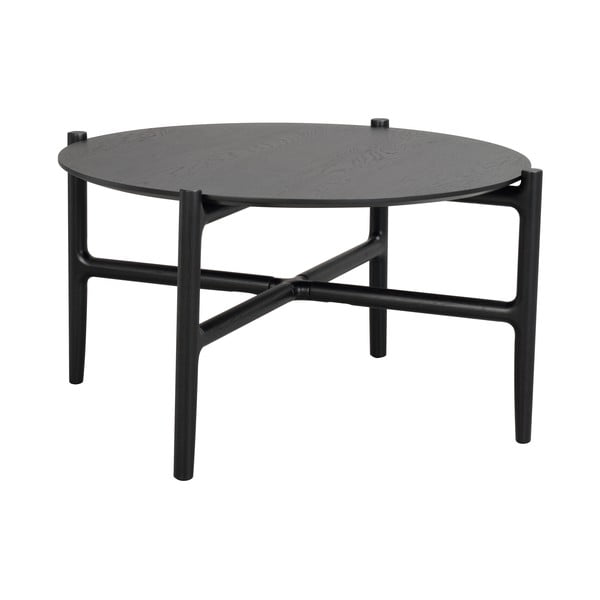 Melns ozolkoka kafijas galdiņš ø 80 cm Holton - Rowico-image-4