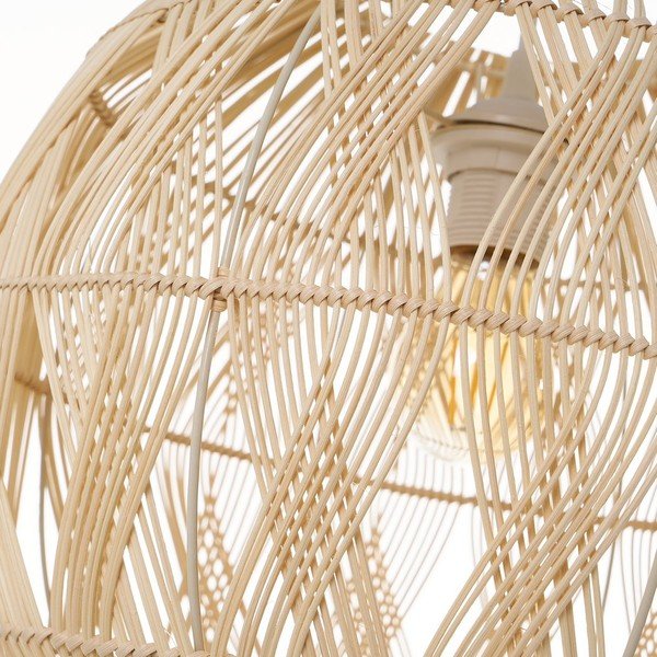 Dabīga toņa rotangpalmas griestu lampa ar rotangpalmas abažūru ø 37 cm Natural Way – Casa Selección-image-3
