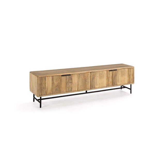 Dabīga toņa mango masīvkoka TV galdiņš 190x50x40 cm Mundra – MOME-image-2