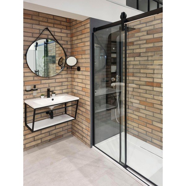 Balts/melns tērauda piekarams statīvs zem izlietnes 60x40 cm Ska – Sapho-image-1