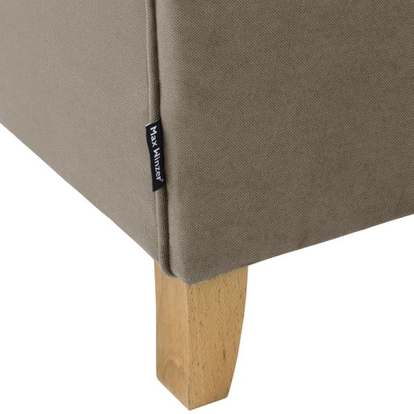 Brūns samta dīvāns Max Winzer Lorris, 139 cm-image-1