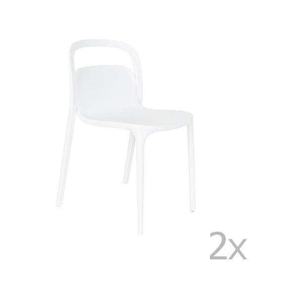 2 baltu krēslu komplekts White Label Rex