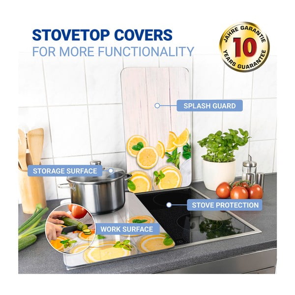 Rūdīta stikla plīts aizsargplāksnes (2 gab.) 52x30 cm Lemons – Wenko-image-3