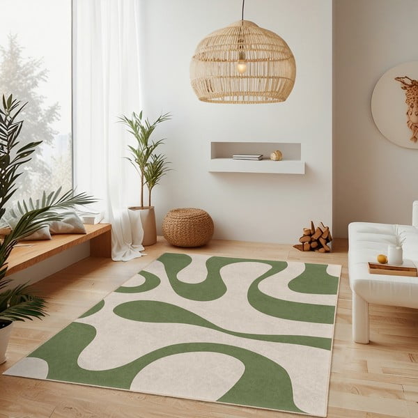 Zaļš mazgājams paklājs 120x180 cm Matcha Latte – Mila Home-image-2