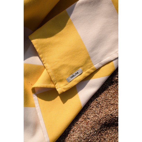 Dzeltens kokvilnas pludmales dvielis 100x160 cm Su – noo.ma-image-2