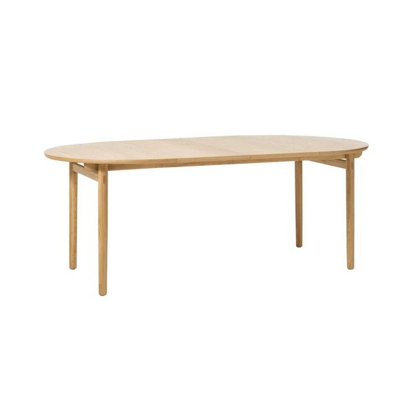 Apaļš izvelkamais ēdamgalds ar ozolkoka imitāciju ø 120 cm Carno – Unique Furniture-image-3