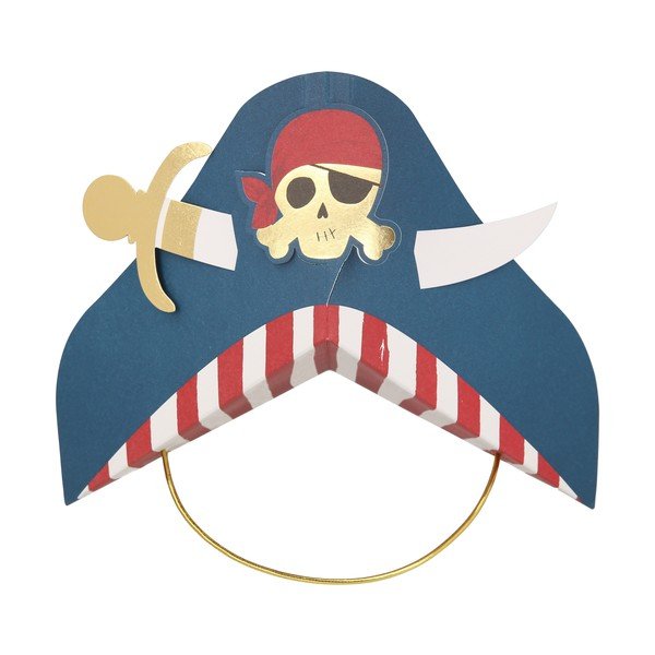 Papīra cepures (8 gab.) Pirate – Meri Meri-image-2