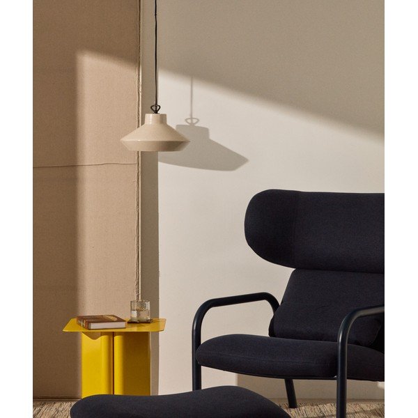 Bēša piekaramā lampa ar keramikas abažūru ø 31 cm Portol – Kave Home-image-1