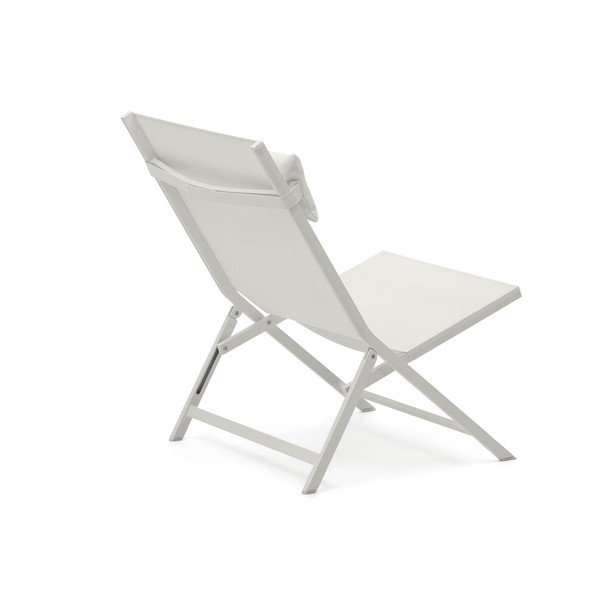 Balts metāla dārza atpūtas krēsls Canutells – Kave Home-image-3