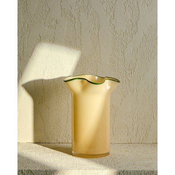 Dzeltena stikla vāze (augstums 31 cm) Endasi – Kave Home-image-1