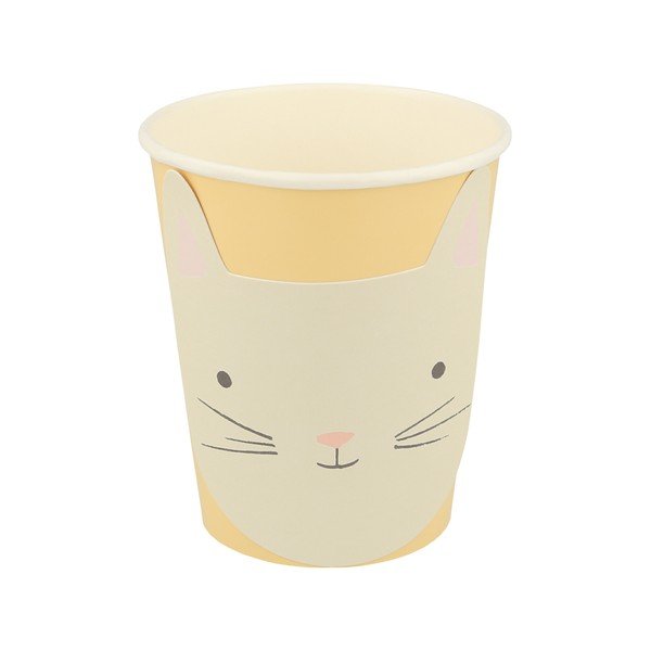 Papīra vienreizlietojamās glāzītes (8 gab.) Cat – Meri Meri-image-4