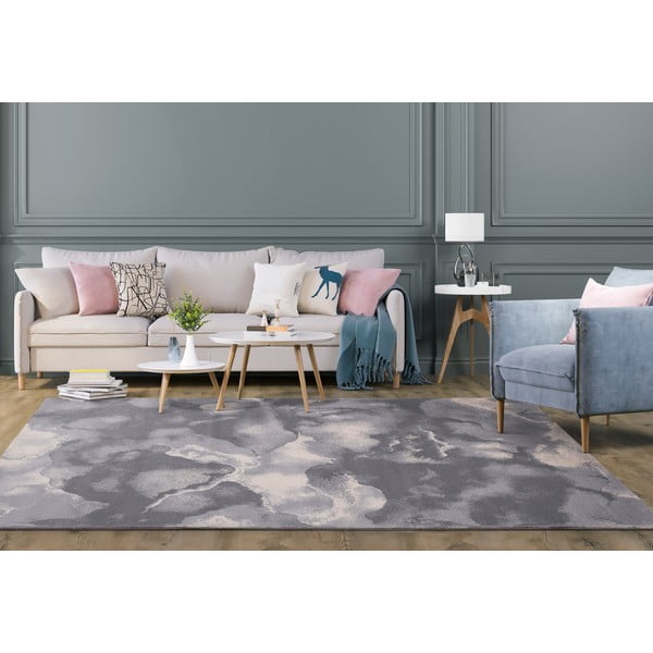 Pelēks vilnas paklājs 133x180 cm Cirrus – Agnella-image-1