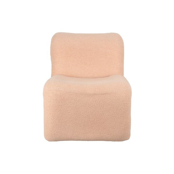 Bēšs/gaiši brūns atpūtas krēsls no buklē auduma Fuerza – Leitmotiv-image-2