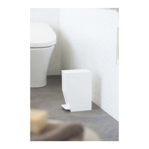 Balta plastmasas atkritumu tvertne ar pedāli 3,9 l Tower – YAMAZAKI-image-1