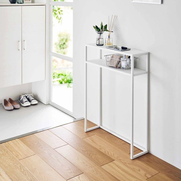 Balts metāla konsoles galds 18x60 cm Tower – YAMAZAKI-image-1