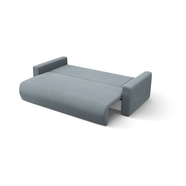 Dūmakaini zils samta salokāms stūra dīvāns ar uzglabāšanas vietu Belfast – Cosmopolitan Design-image-4