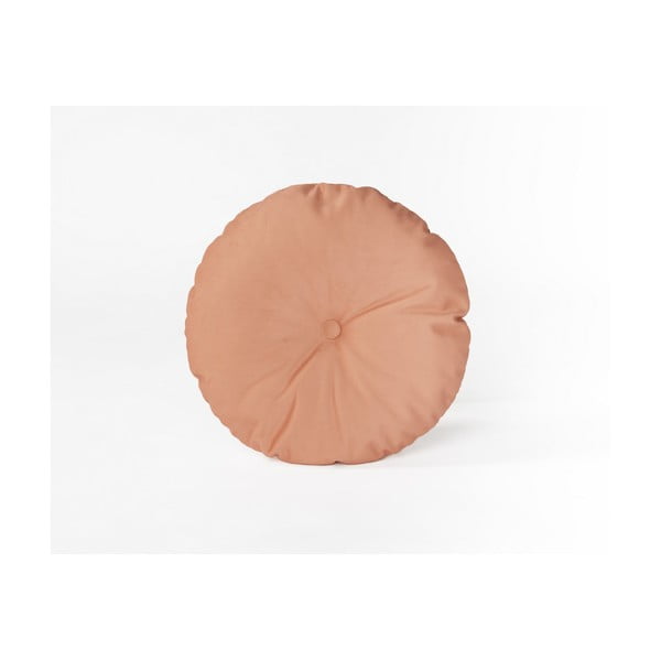 Apaļš dekoratīvais spilvens ar samta pārvalku Velvet Atelier Peach, ⌀ 45 cm
