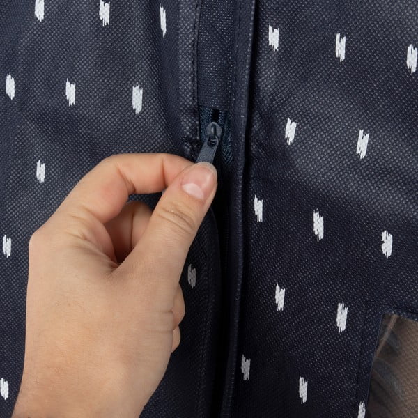 Tumši zils piekaramais drēbju maisiņš Compactor Dots, garums 100 cm-image-4