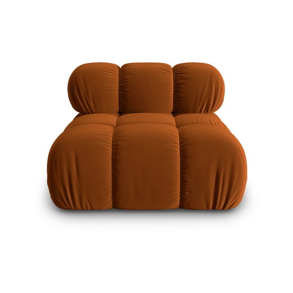 Oranžs samta modulārais dīvāns (vidējā moduļa) Bellis – Micadoni Home