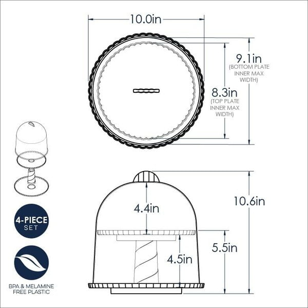 Desertu statīvs ar vāku Nordic Ware-image-2