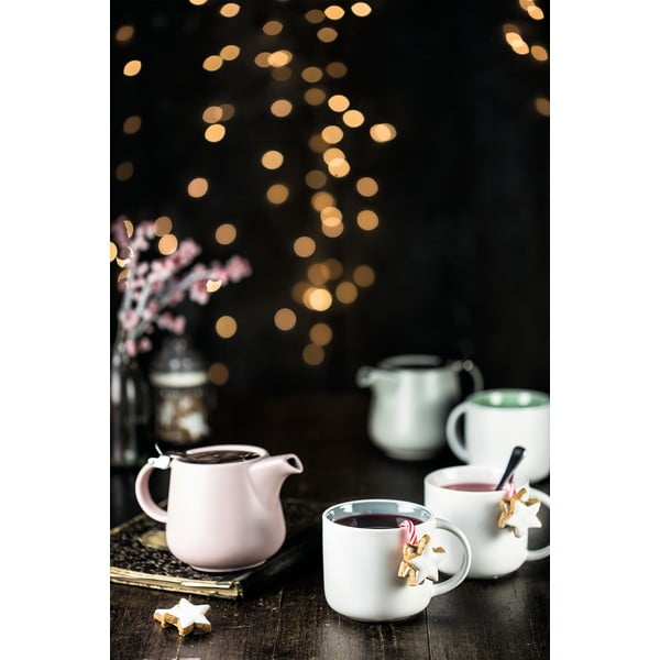 Balta porcelāna krūze ar pelēku iekšpusi Maxwell & Williams Tint, 400 ml-image-4