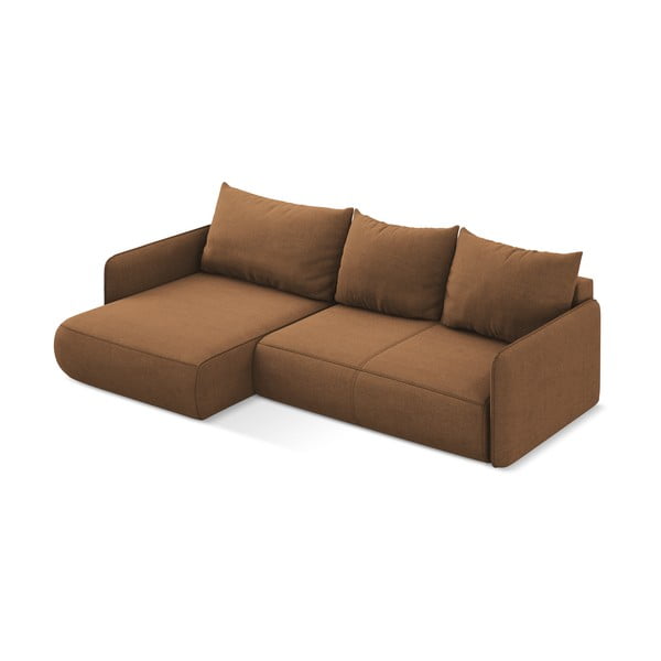 Oranžs salokāms/ar uzglabāšanas vietu stūra dīvāns (ar kreiso stūri) Nanea – Makamii-image-4