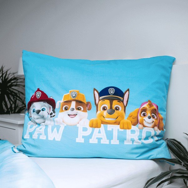 Kokvilnas bērnu gultas veļa ar spīduma efektu 140x200 cm Paw Patrol – Jerry Fabrics-image-3