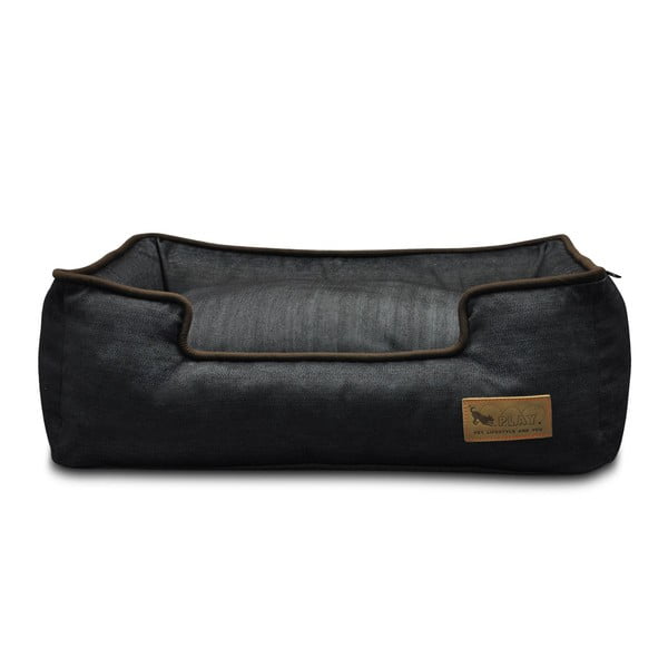 Tumši zila mājdzīvnieku gulta suņiem 100x75 cm Lounge Bed Denim Medieval Blue / Dark Chocolate L – P.L.A.Y.-image-3