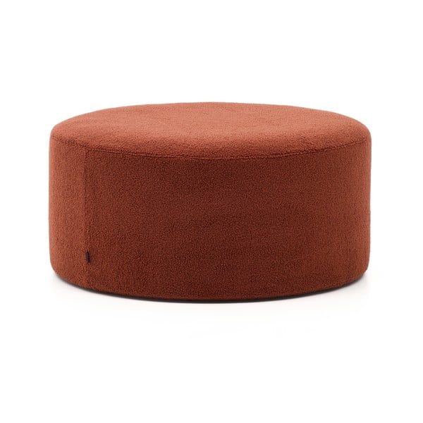 Terakotas oranžs pufs no buklē auduma Kaeli – Kave Home