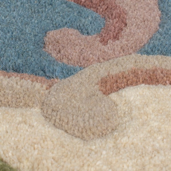 Zils vilnas paklājs Flair Rugs Aubusson, 75 x 150 cm-image-3