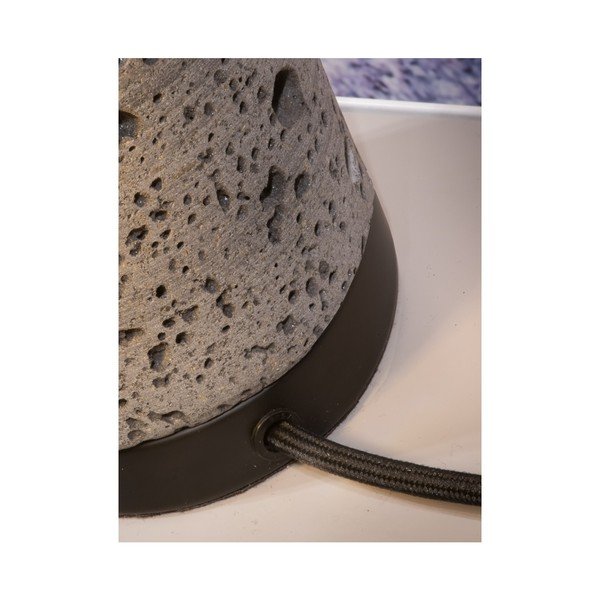 Pelēka lavas akmens galda lampa Good&Mojo Galapagos, augstums 20 cm-image-1