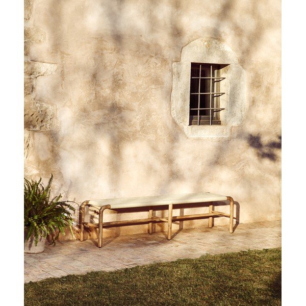 Bēšs/dabīga toņa masīvkoka dārza sols Alipa – Kave Home-image-1