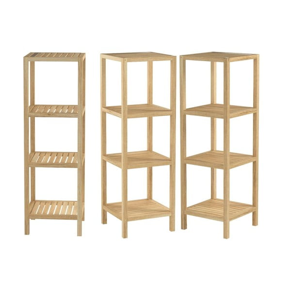 Dabīga toņa valrieksta masīvkoka vannas istabas plaukts 36x112 cm Norway – Wenko-image-2