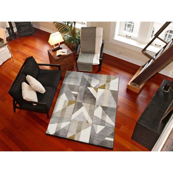 Pelēks un dzeltens paklājs Bianca Dice, 120 x 170 cm-image-1