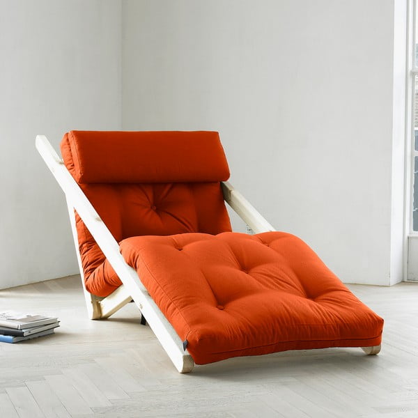 Karup Figo atpūtas krēsls, neapstrādāts/apelsīnu krāsā, 70 cm