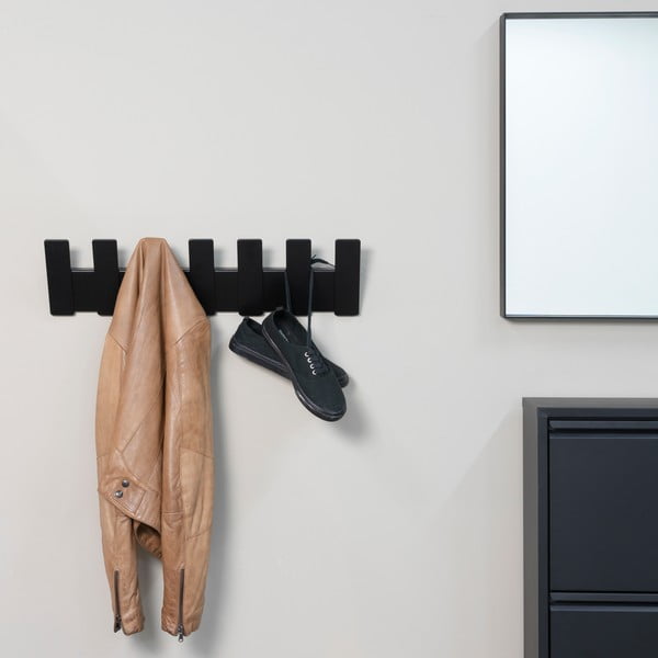 Melns metāla sienas pakaramais 64 cm Angle – Spinder Design-image-1