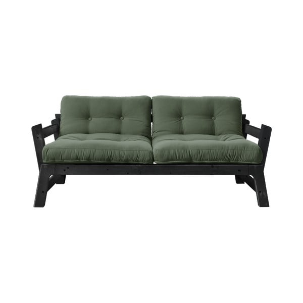 Izvelkamais dīvāns Karup Design Step Black/Olive Green