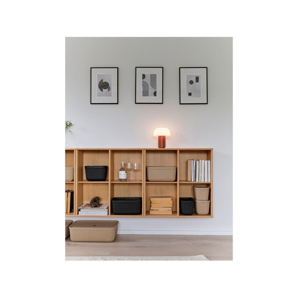 Melnas uzglabāšanas kastes (2 gab.) ar vāku 32x23x20,5 cm Pulp – Zone-image-4