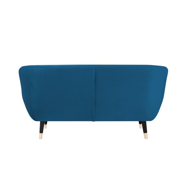Zils dīvāns ar melnām kājām Mazzini Sofas Amelie, 158 cm-image-4