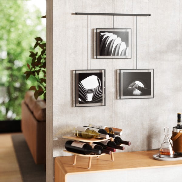 Melni metāla piekarināmi foto rāmji (3 gab.) 73x82 cm Exhibit – Umbra-image-1