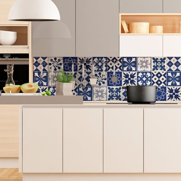 9 sienu uzlīmju komplekts Ambiance Cement Tiles Linia, 10 x 10 cm-image-3