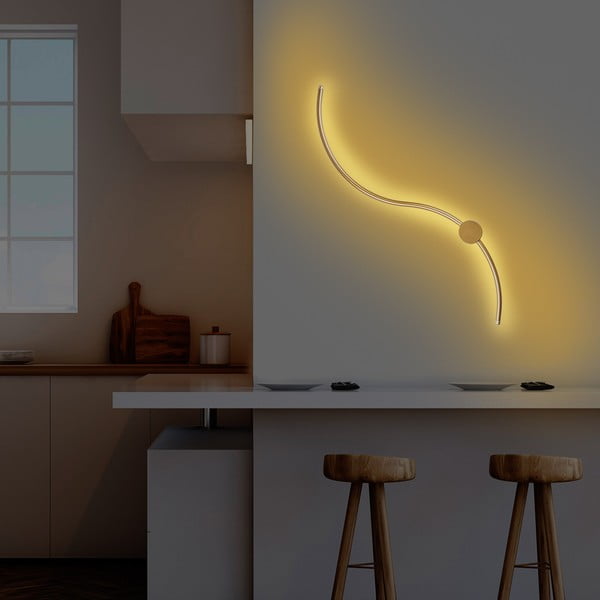 Zelta krāsas LED sienas lampa Uyan – Opviq lights-image-4